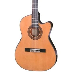 Deals 💯 Ibanez Ibanez GA Series GA5TCE Thinline Classical Acoustic-Electric Guitar Natural ⌛