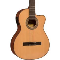 Outlet 🔥 Lucero Lucero LC150Sce Spruce/Sapele Cutaway Acoustic-Electric Classical Guitar Natural 🥰