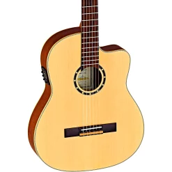 Deals 🛒 Ortega Ortega Family Series RCE125SN Thinline Acoustic-Electric Classical Guitar Satin Natural ❤️