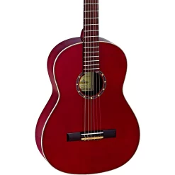 Flash Sale 😉 Ortega Ortega Family Series R121SNWR Slim Neck Classical Guitar Transparent Wine Red 🥰