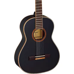 Cheapest ✨ Ortega Ortega Family Series R221BK-3/4 3/4 Size Classical Guitar Gloss Black 0.75 ✨