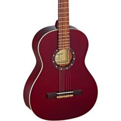 Brand new ✨ Ortega Ortega Family Series R121-3/4WR 3/4 Size Classical Guitar Transparent Wine Red 0.75 ⌛