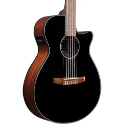 Best Sale 👍 Ibanez Ibanez AEG50N Acoustic-Electric Classical Guitar Gloss Black ⭐