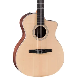 Cheap 😍 Taylor Taylor 214ce-N Grand Auditorium Nylon-String Acoustic-Electric Guitar Natural ✨