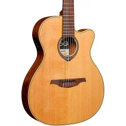 New 😀 Lag Guitars Lag Guitars Tramontane TN170ASCE Auditorium Cutaway Acoustic-Electric Classical Guitar Natural ⌛