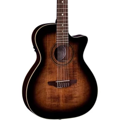 Best Sale 🔥 Luna Luna Art Vintage Nylon Acoustic-Electric Guitar Brown Burst ✨