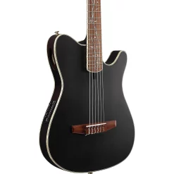 Best Sale 😉 Ibanez Ibanez TOD10N Tim Henson Signature Nylon Acoustic-Electric Guitar Black Flat 🛒